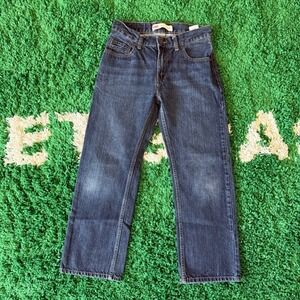Levi's 505 Regular Fit Boys Jeans Dark Wash Denim Classic Style